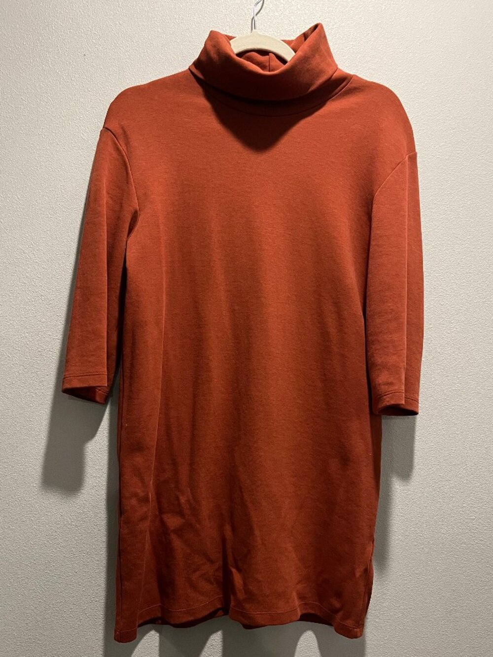 Zara Rust Orange Turtleneck Dress - Size Small